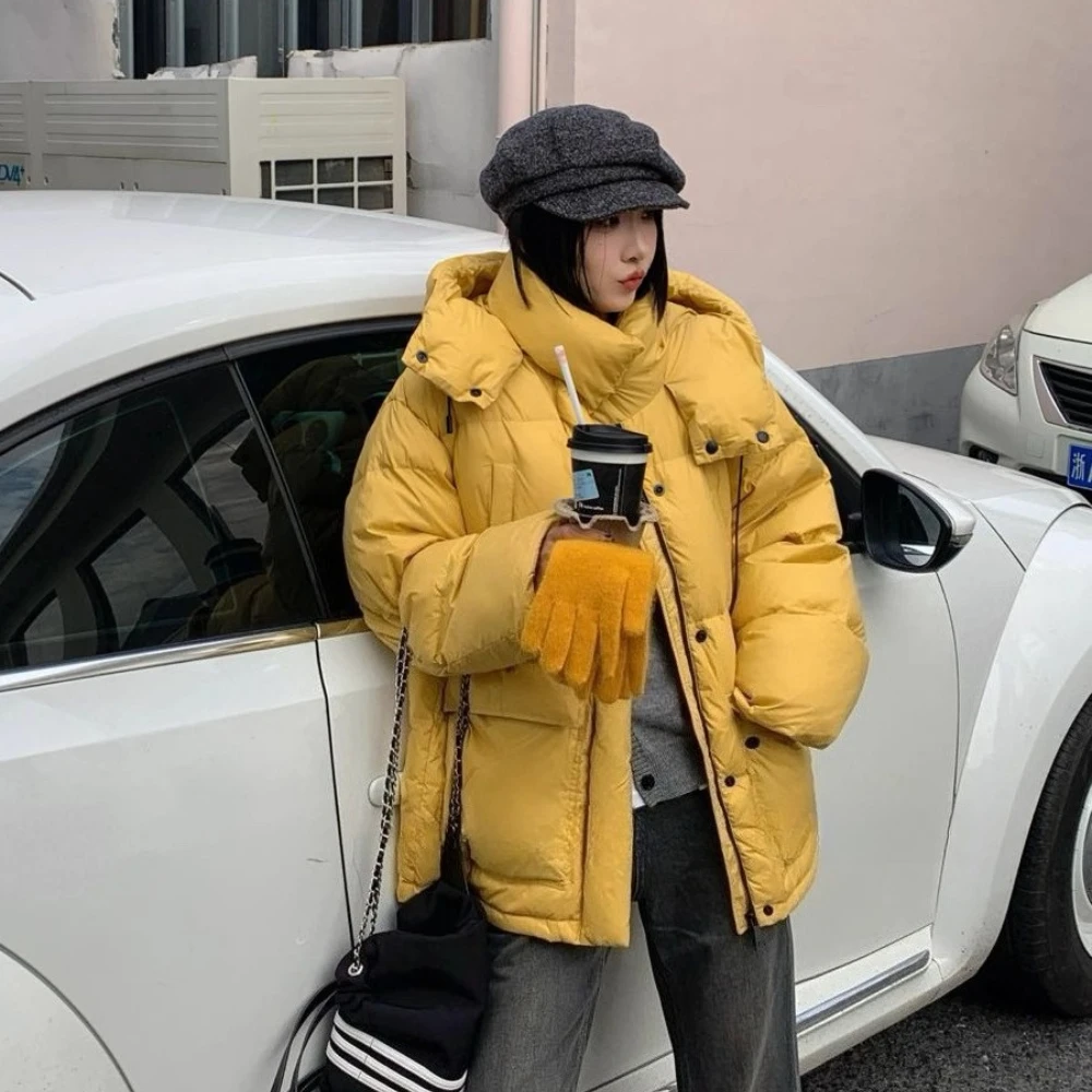 Down Jacket Lady Thick Warm White Duck Down Coat Female Fashion Winter Women Hooded Parkas Waterproof Puffer Jacket Overcoat - Image 4