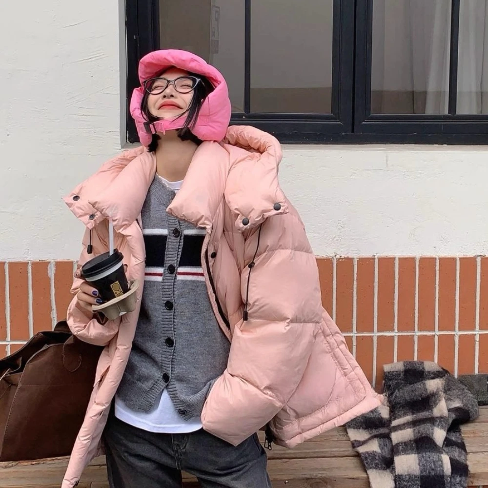 Down Jacket Lady Thick Warm White Duck Down Coat Female Fashion Winter Women Hooded Parkas Waterproof Puffer Jacket Overcoat - Image 2