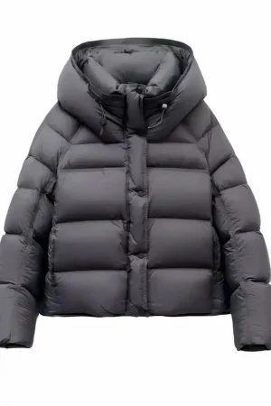 2025 New Women Cotton Padded Jacket Winter Short Hooded Loose Cotton Coat Korean Women Parkas Coat Solid Outwear Women Puffer